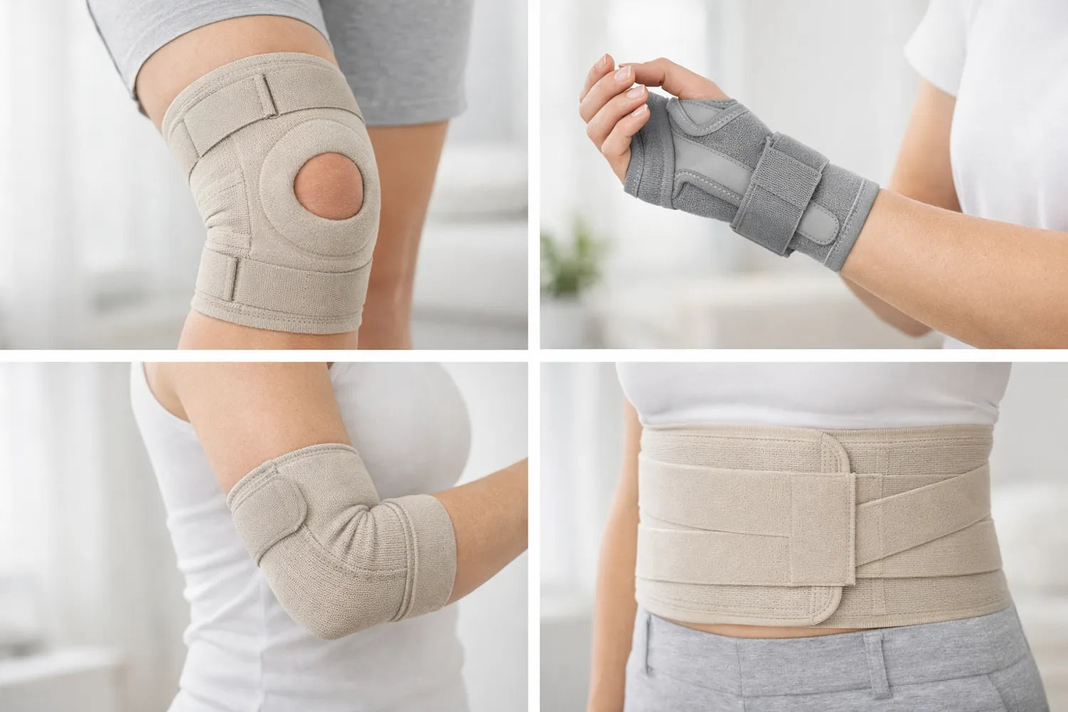 Medizinische Bandagen für Knie, Handgelenk und Bauch – stabilisierend, komfortabel und für den Alltag geeignet