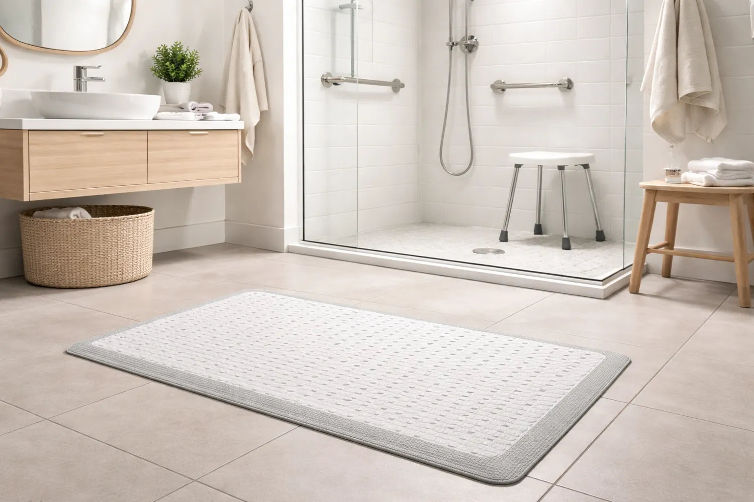 Rutschfeste Badezimmermatte für mehr Sicherheit im Bad