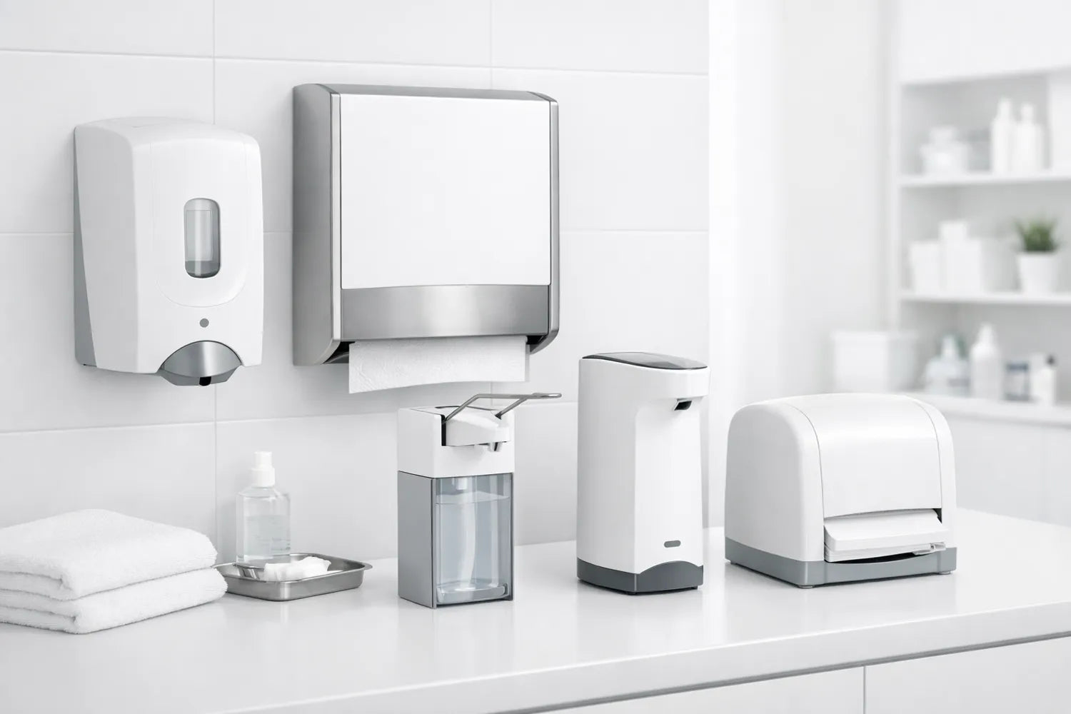 Spendersysteme für Desinfektion, Seife und Papier – Wand- und Tischspender für saubere Abläufe