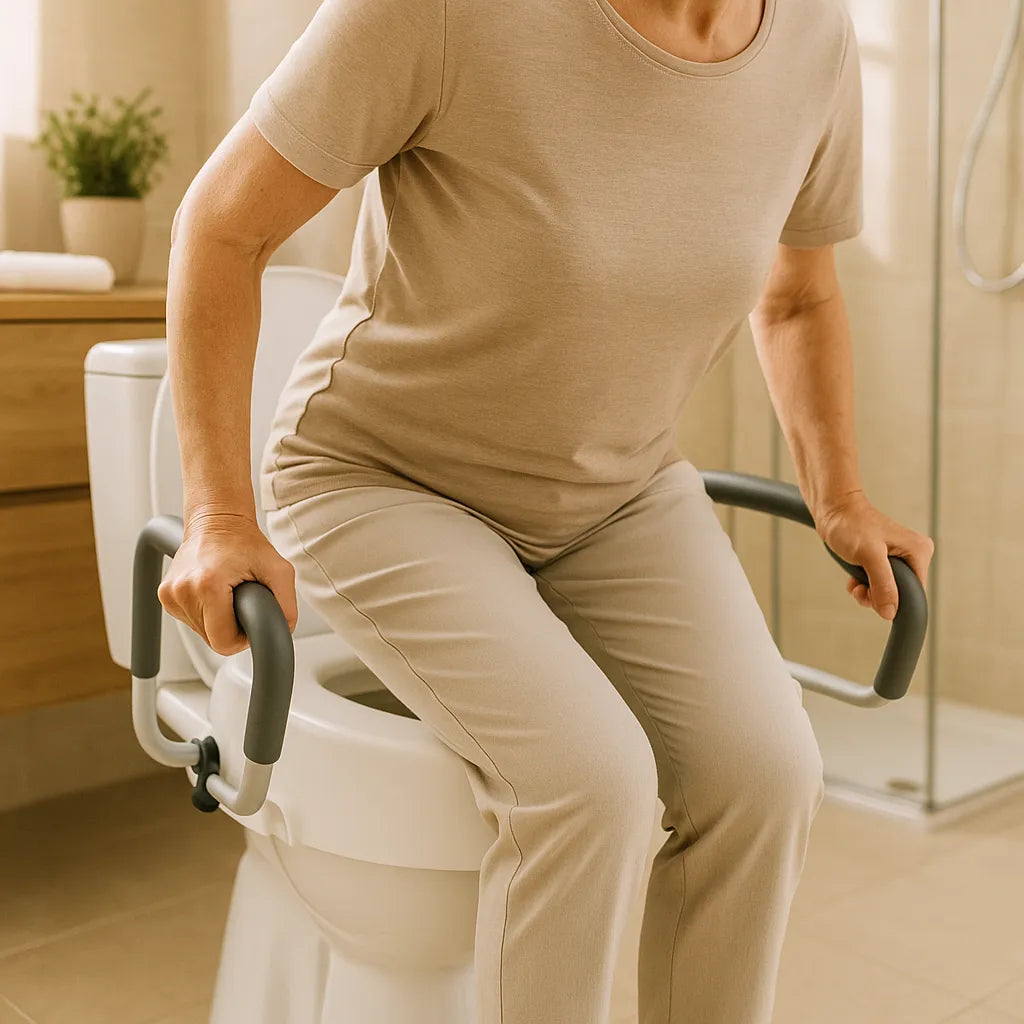Toilettensitzerhöhung - Mehr Komfort, mit Armlehnen, Abnehmbar & Seniorenhilfen