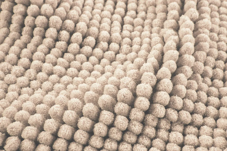 Super-Soft Badematte beige – flauschige, extra weiche Oberfläche mit rutschfester Struktur, ideal für Bad & Dusche