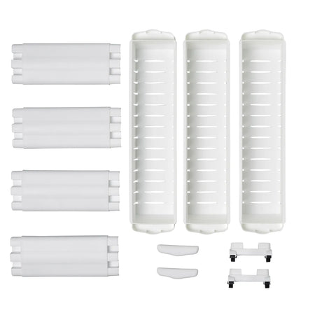 Platzsparregal „Mobil“ Rollregal Ersatzteile Set: 3 Körbe, Ablagen und Rollen für schmales Nischenregal in Bad & Küche