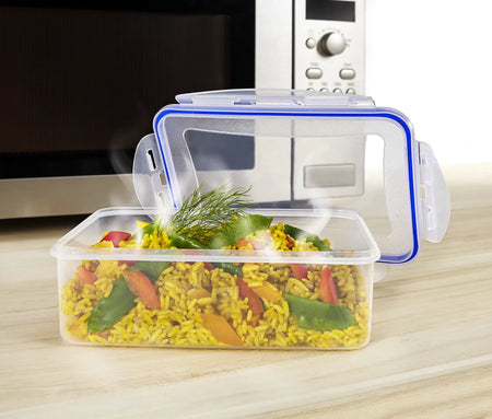 Frischhaltedosen-Set 14-teilig mit Klickdeckel, transparente Vorratsdose für Küche & Kühlschrank, luftdicht zum Aufbewahren von Speisen