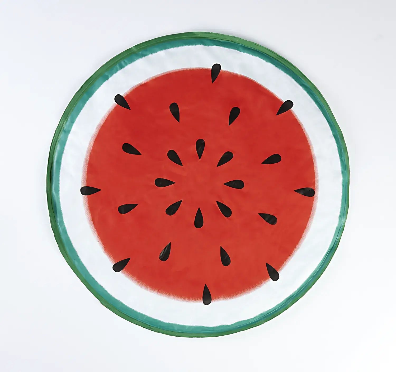 Hunde Kühlmatte Melone im Wassermelonen-Design, runde Kühlunterlage für Hunde an heißen Tagen