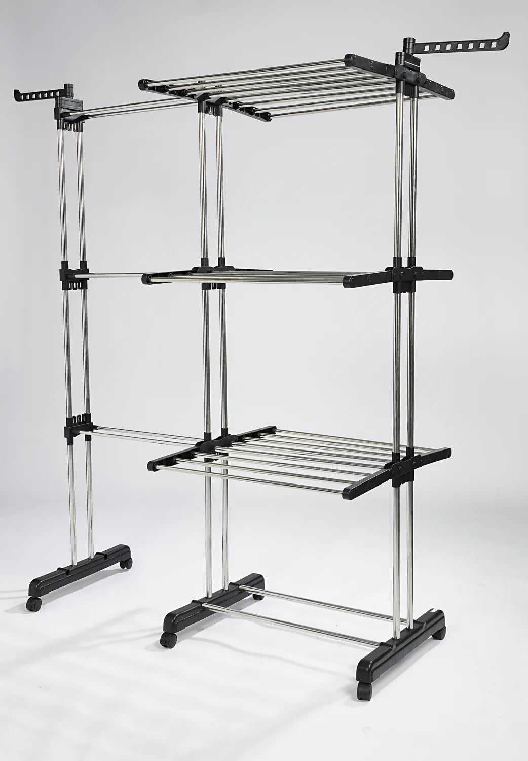 Turmwäschetrockner variabel Turm-Wäscheständer mit 3 Ebenen, platzsparend, flexibel und rollbar für Bad oder Wohnung