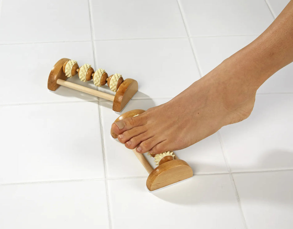 Holz-Massageroller Set – Fuß- & Körpermassage, 2 Stück