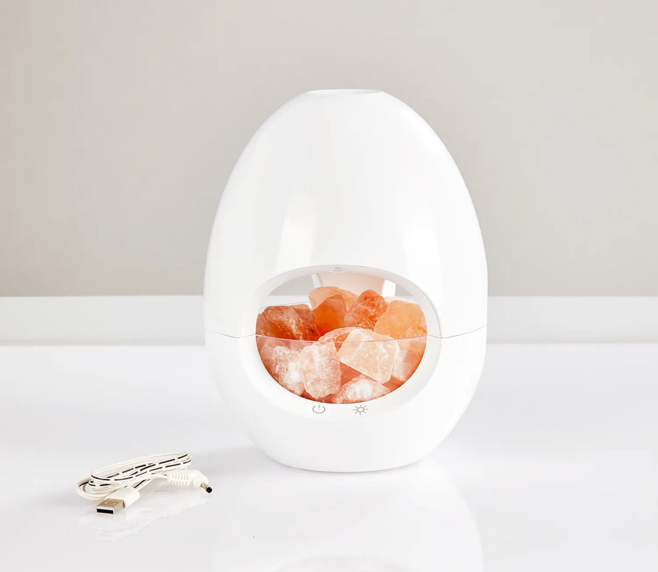Aroma-Diffuser mit Salzkristallen – Luftbefeuchter & Wellness-Lampe