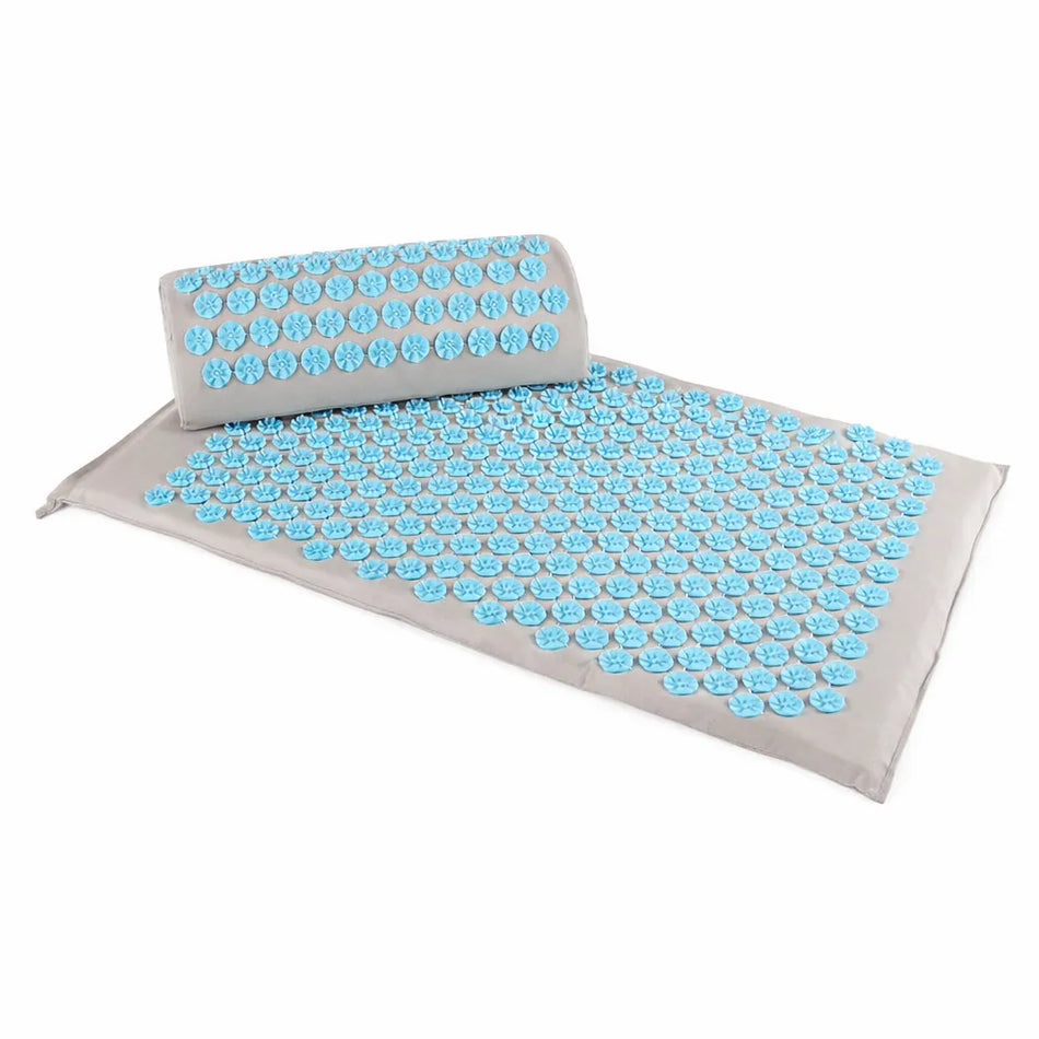 Akupressurmatte mit Nackenkissen – Entspannung & Massage zuhause (Lavendel)