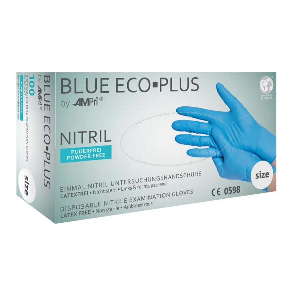 AMPri BLUE ECO-PLUS Nitrilhandschuhe puderfrei, Blau