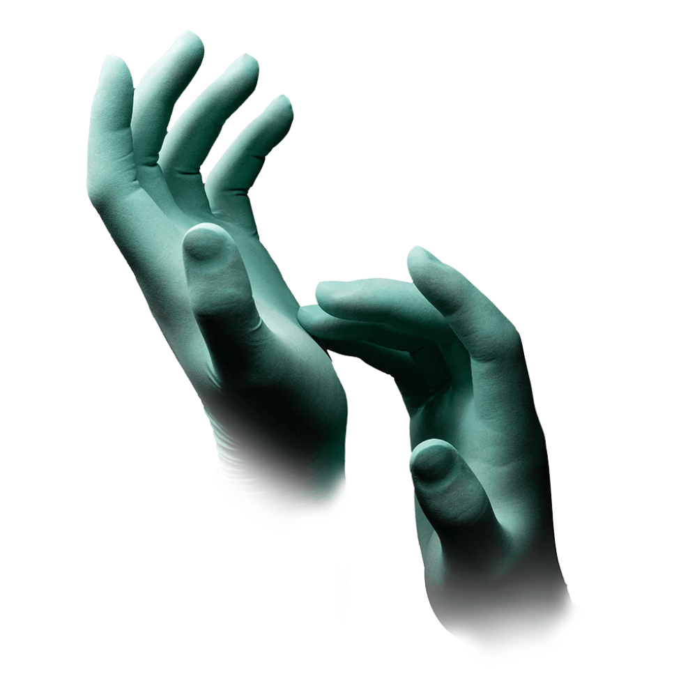 latexhandschuhe puderfrei mintgrün mit Aloe-Beschichtung, 100 Stück, hautfreundliche Einmalhandschuhe für Medizin, Pflege & Labor