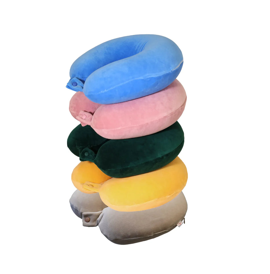 Orthopädisches Nackenhörnchen mit Memory Foam – Reisekissen Komfort-Rehavibe