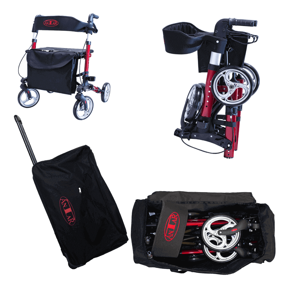 Reise Rollator AT51006 mit Transporttasche