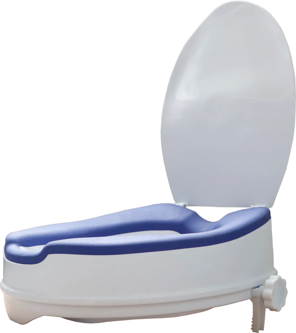 Toilettensitzerhöhung gepolstert mit abnehmbarem Deckel