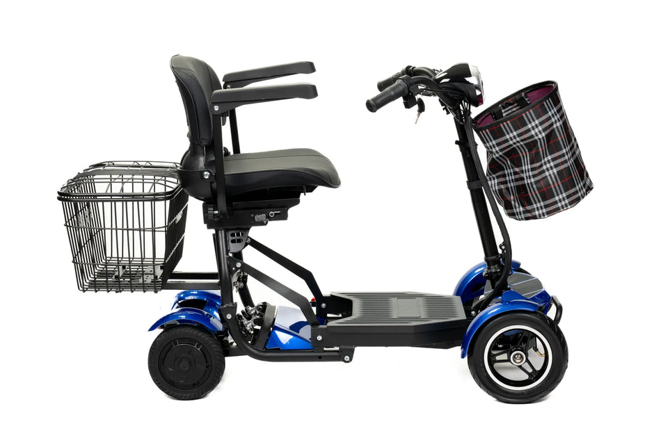 Faltbarer Elektro-Scooter mit Sitz & Korb – leicht, stabil & komfortabel, 25 km-Rehavibe