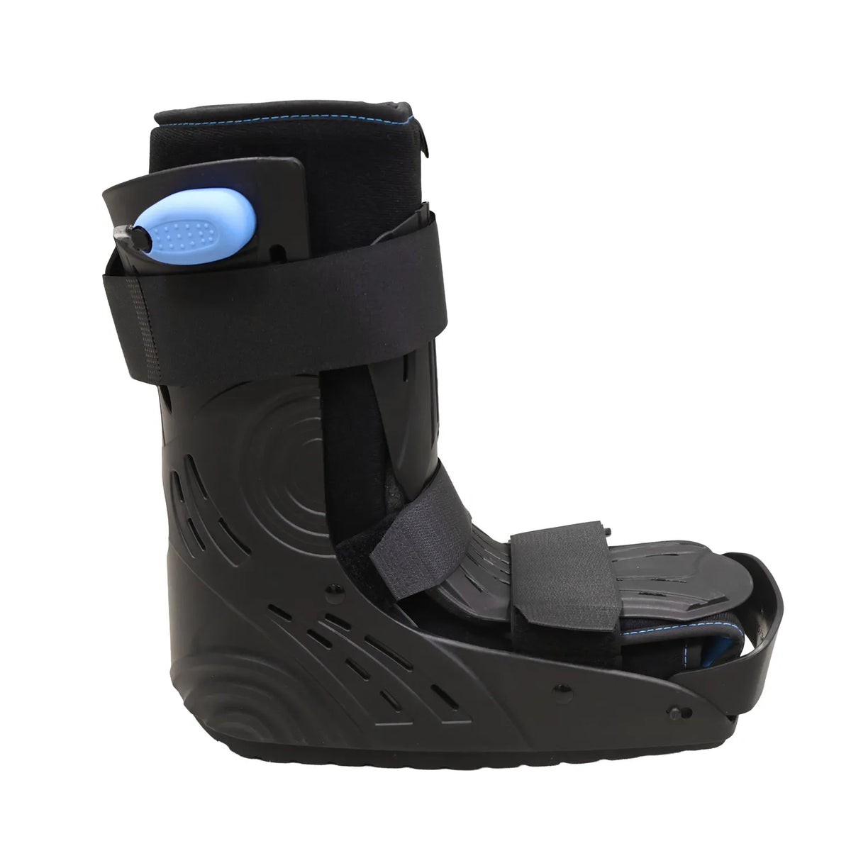 pneumatische Sprunggelenkorthese Air Walker kurz mit Luftpolstern – kurzer Air Walker Stiefel zur Stabilisierung von Fuß und Sprunggelenk