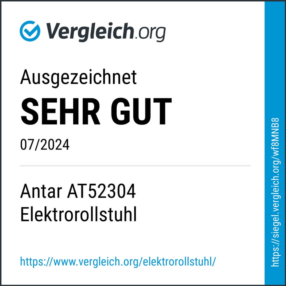 Antar Elektrischer Rollstuhl - AT52304 - faltbar: Mobilität und Komfort für unterwegs