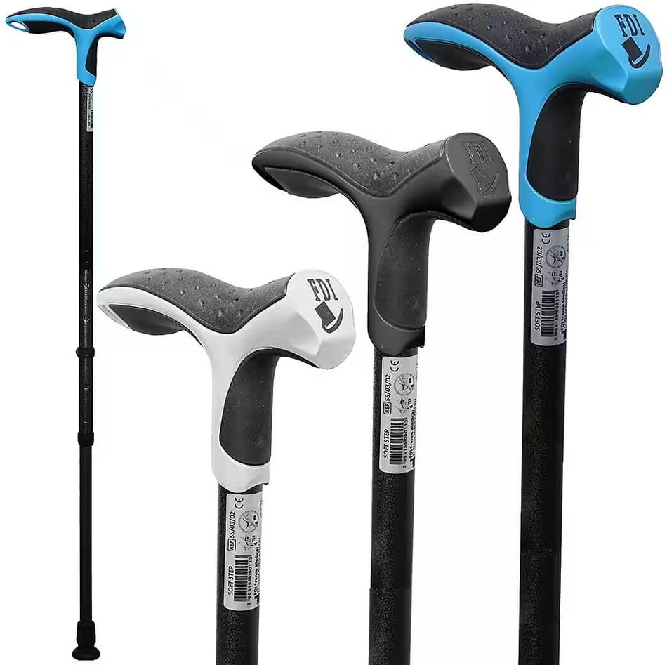 Antar Gehstock Soft Step mit anatomischem Griff - Aluminium Gehstock