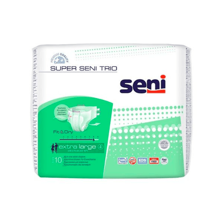 Inkontinenzhosen Super Seni Trio extra large, Größe S-XL, 10 Stück – atmungsaktive Inkontinenz-Hose für mobile & bettlägerige Personen