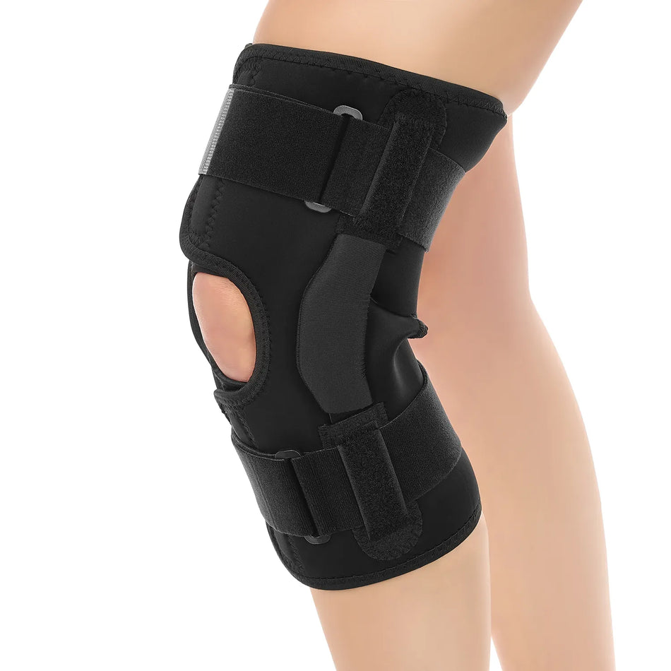 Knieorthese stabilisierend mit seitlichen Verstärkungen