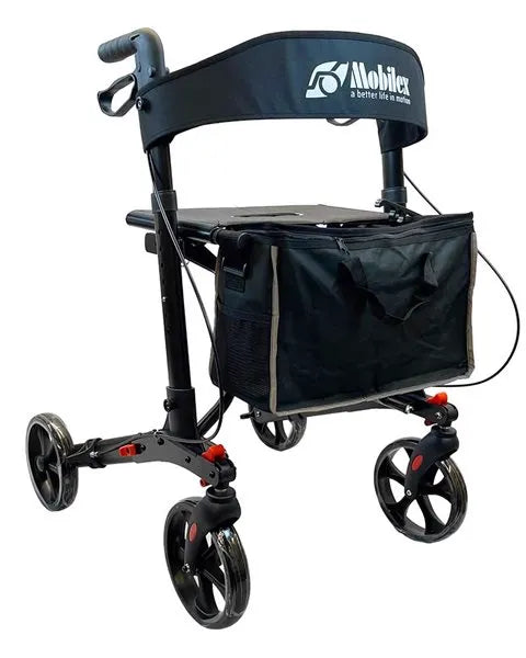 Leichtgewicht Rollator Black Panther Compact faltbar bis 150 kg