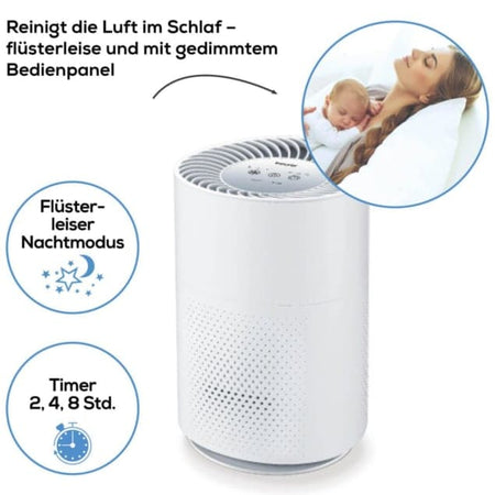 Luftreiniger LR 220 mit HEPA-13-Filter, flüsterleisem Nachtmodus und Timer (2, 4, 8 Std.) für saubere Raumluft bis 37 m²
