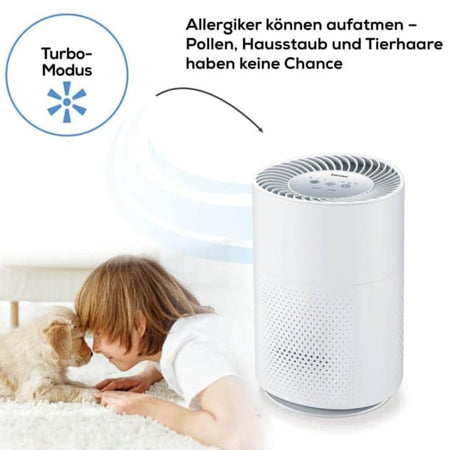 Luftreiniger LR 220 im Turbo-Modus, entfernt Pollen, Hausstaub und Tierhaare für saubere Raumluft bis 37 m²