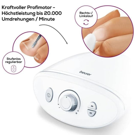 maniküre pediküre gerät Profi-Station mit 20.000 U/min, stufenlos regelbar, Rechts-/Linkslauf, Motorhandstück für Nagelpflege